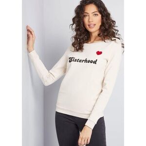 ModCloth Sisterhood Cotton Sweatshirt